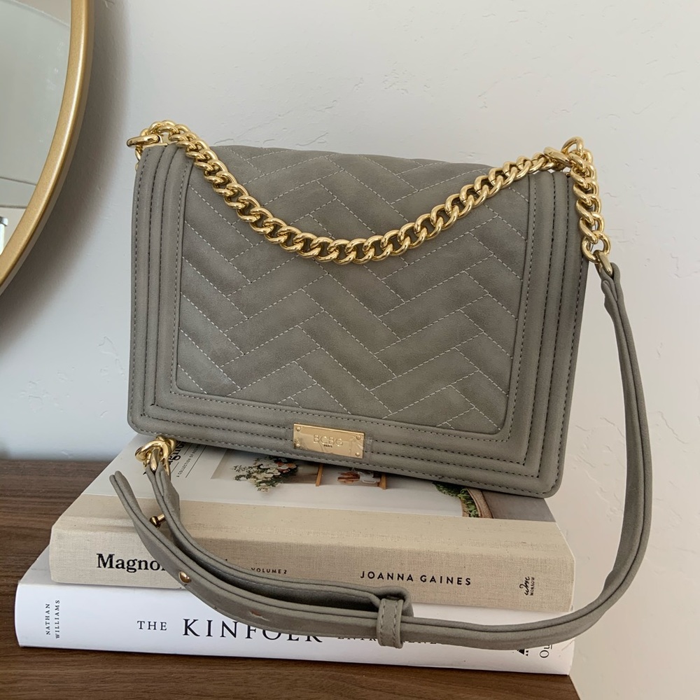 BCBG Paris grey crossover bag